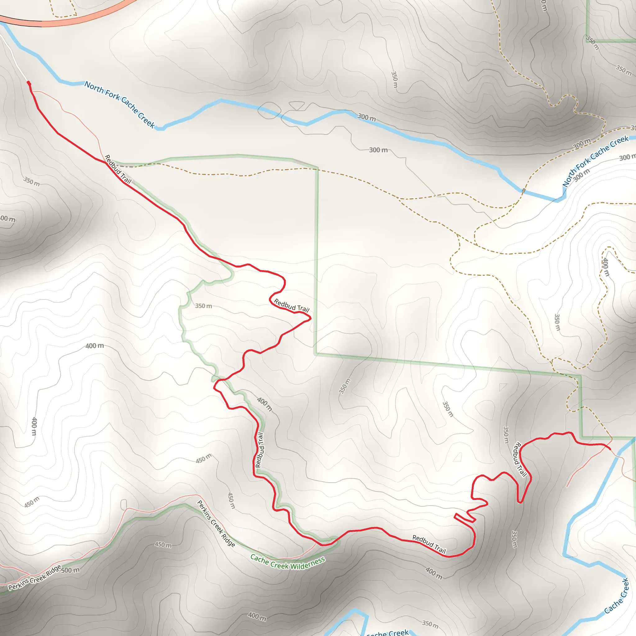 Cache Creek - Redbud Trail mobile static map