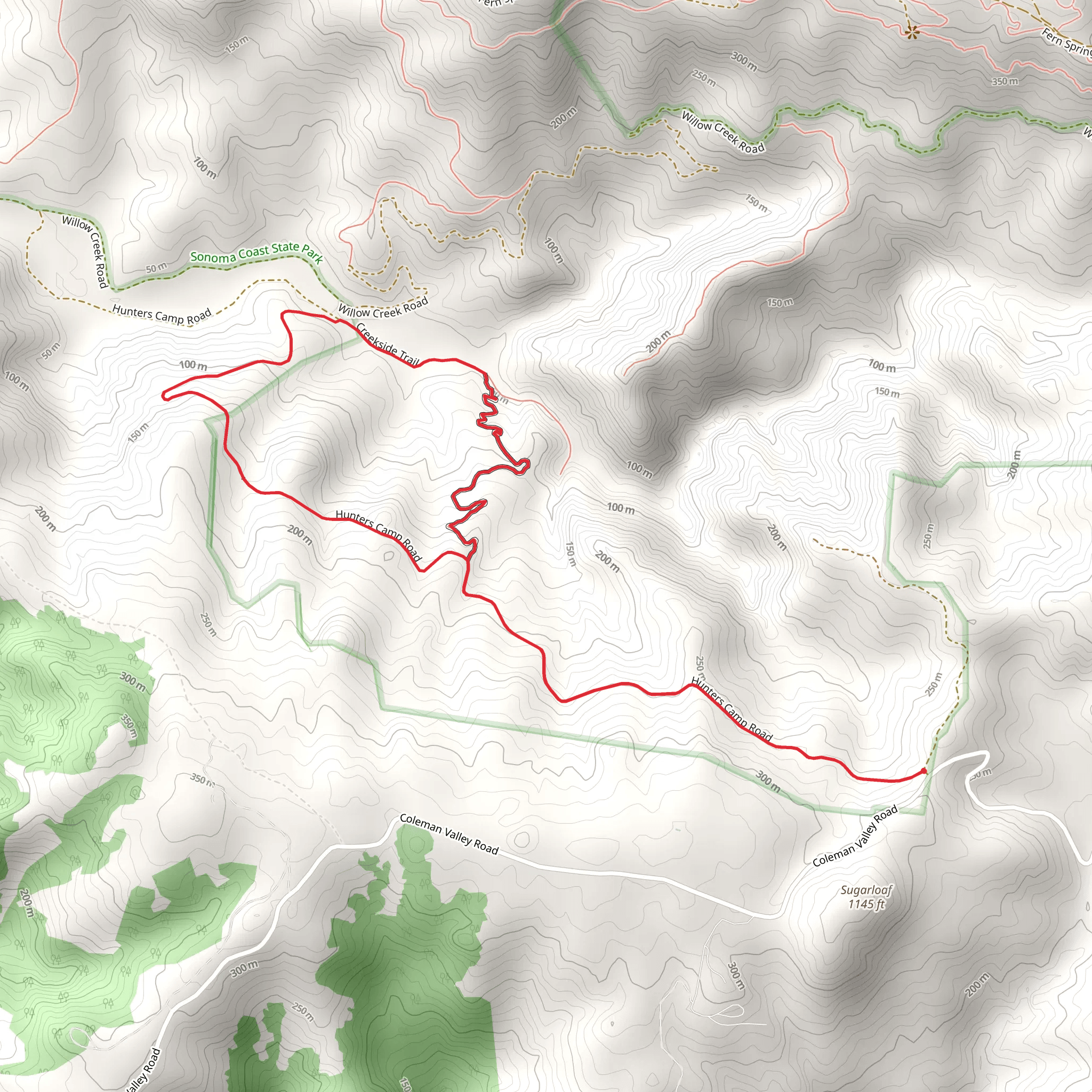 Creekside Connector Loop Trail mobile static map