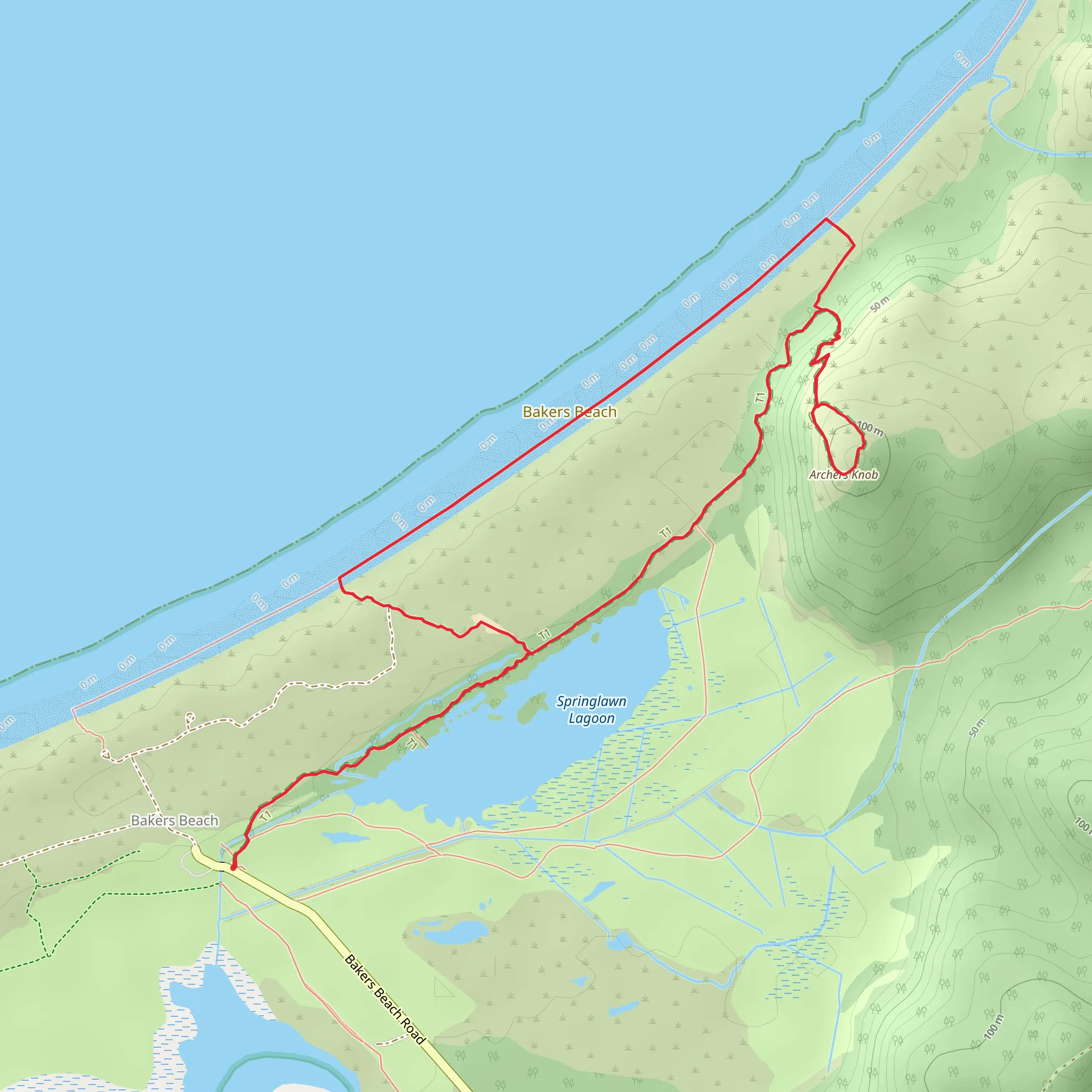 Archers Knob Walk mobile static map