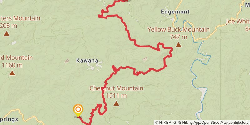 Mountains-to-Sea Trail stage 24 Map