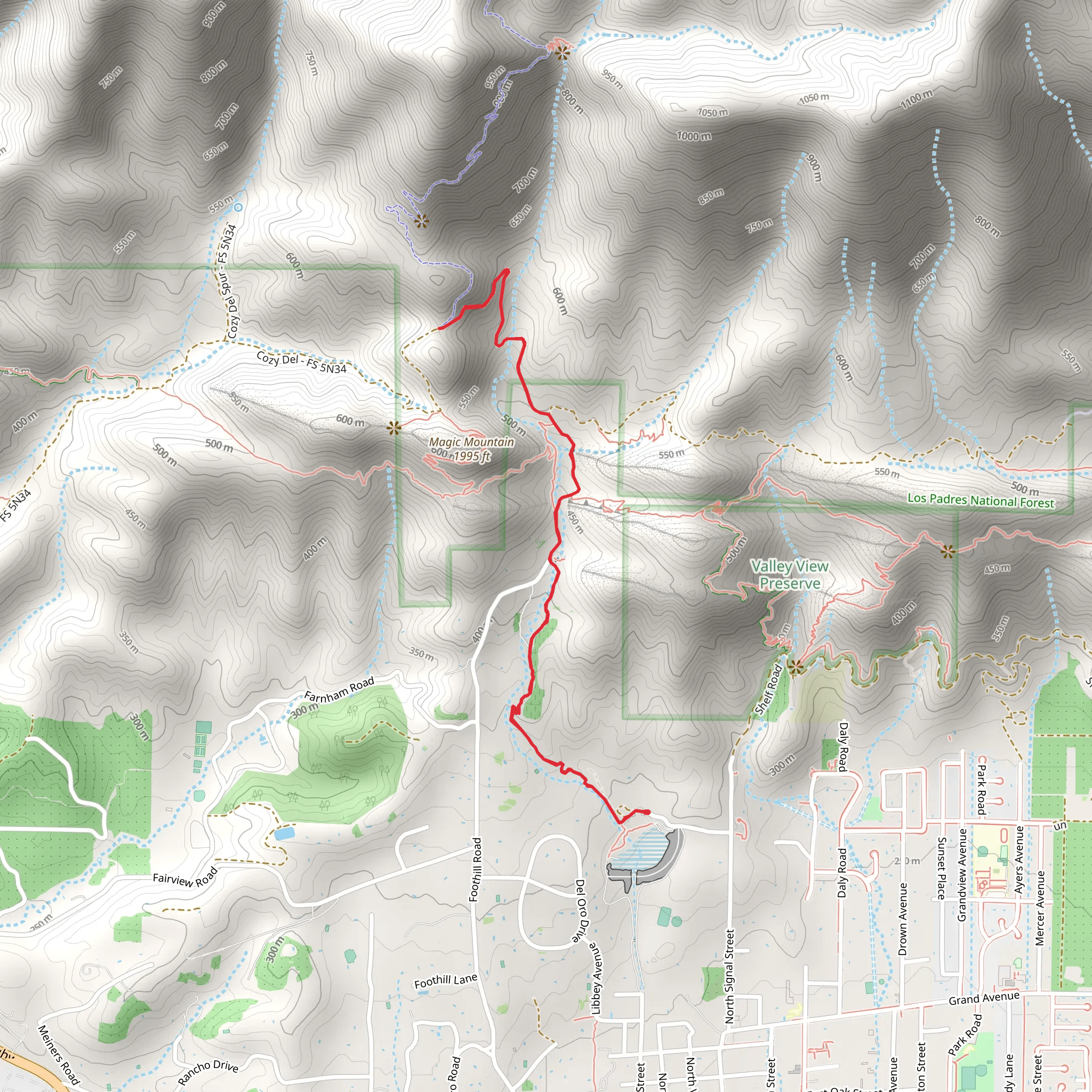 Pratt Trail - Short mobile static map