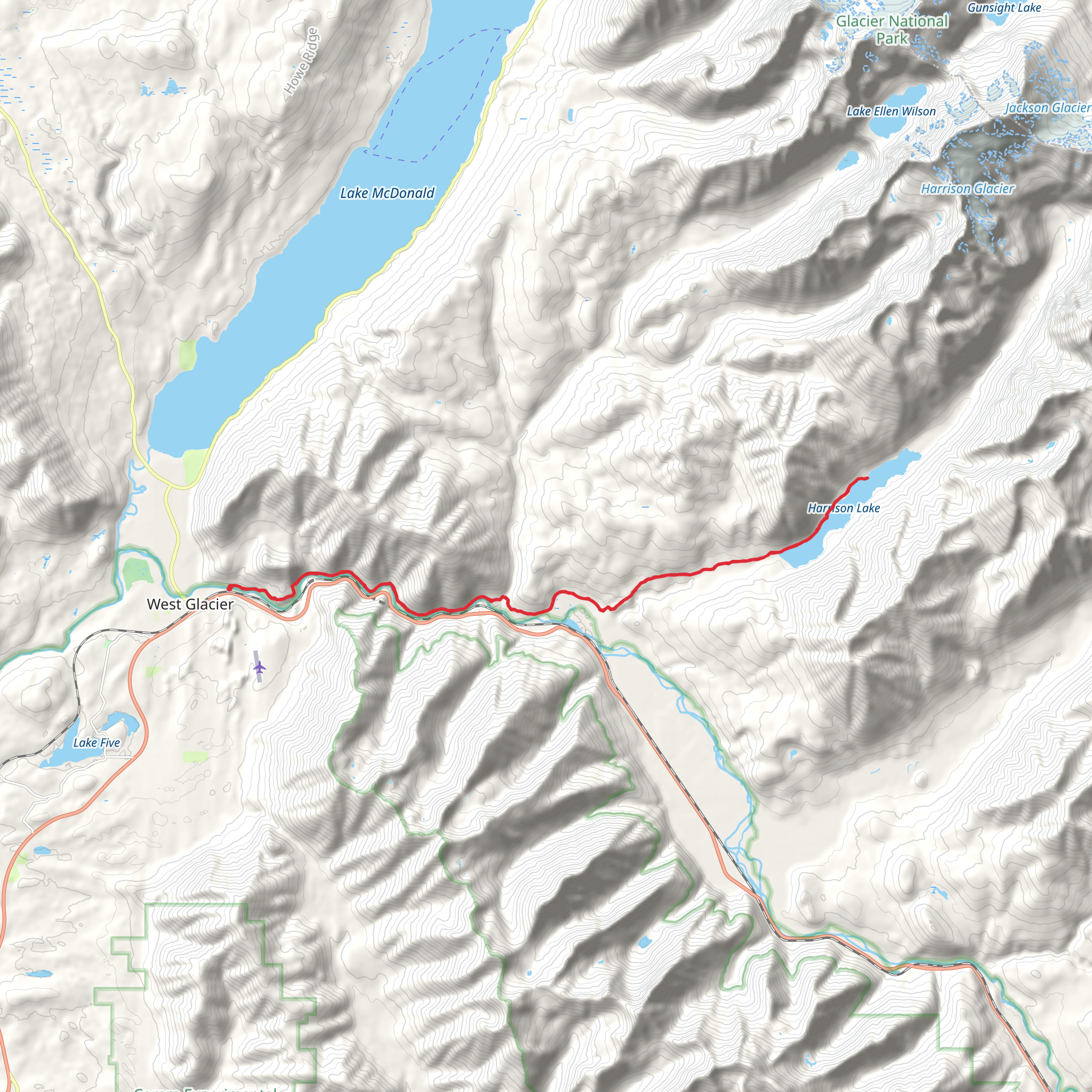 Harrison Lake via South Boundary mobile static map