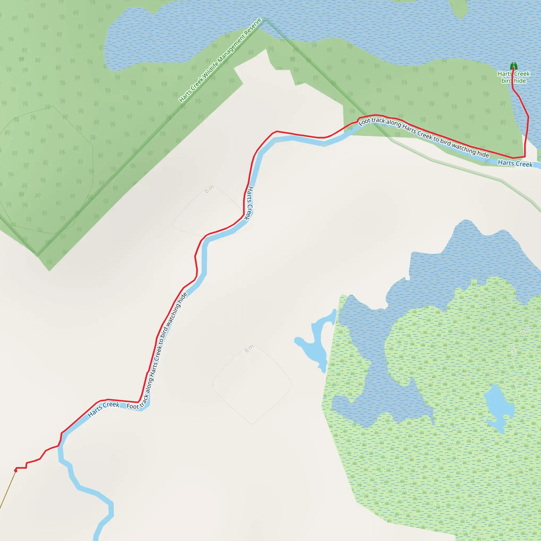 Harts Creek Track mobile static map