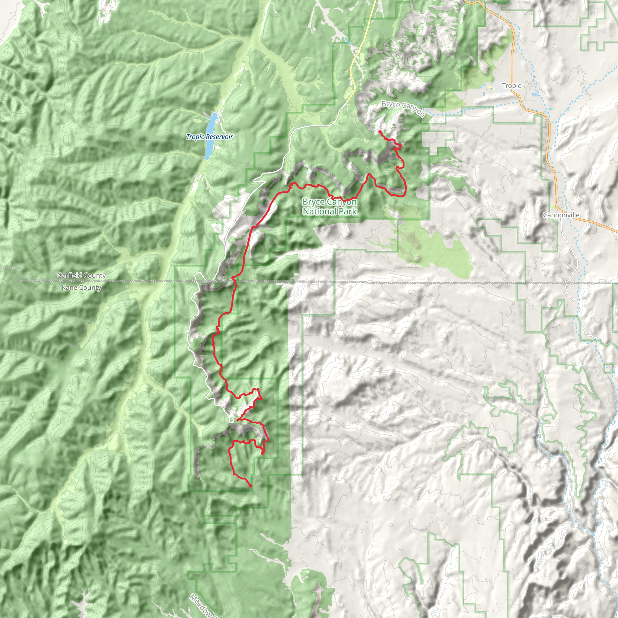 Under The Rim Trail mobile static map