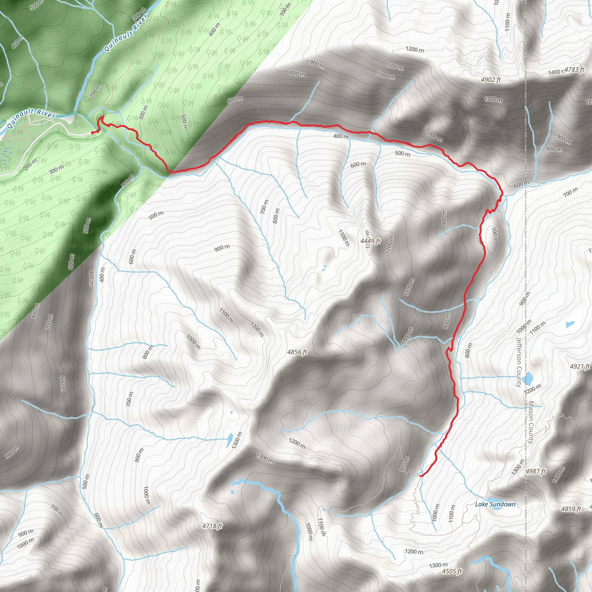 Graves Creek Primitive Trail mobile static map