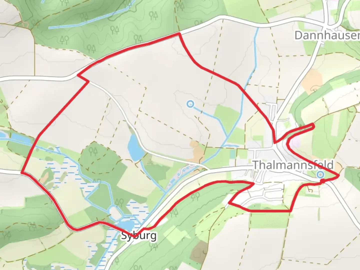 An image depicting the trail Rundweg Bergen 4 and its surrounding area.