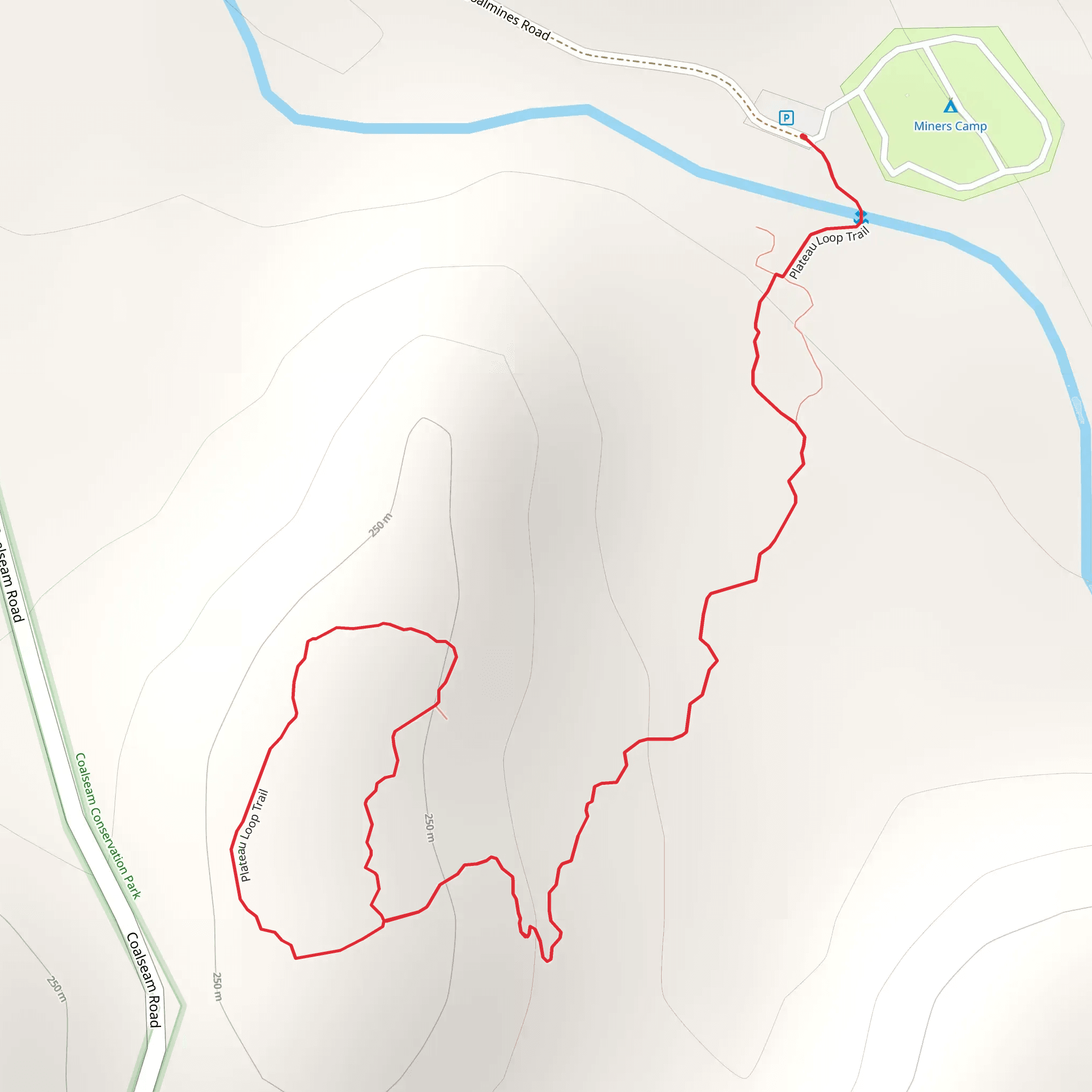 Plateau Loop Trail mobile static map