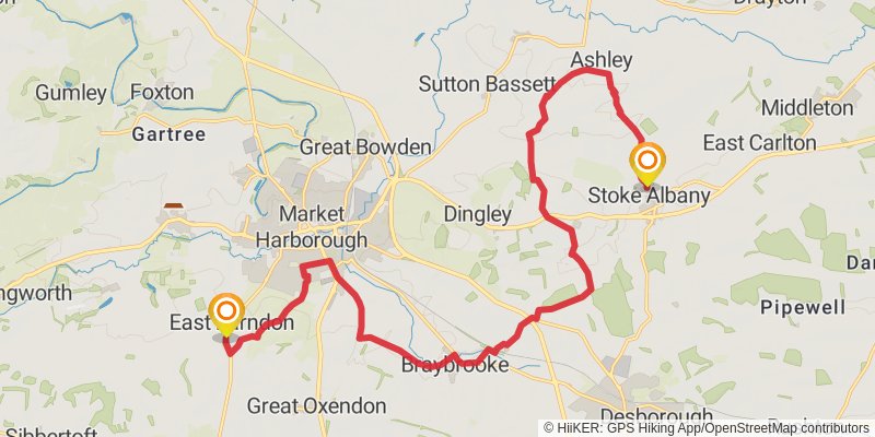 Wellingborough Loop in West Northamptonshire stage 5 Map