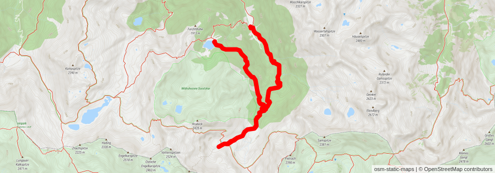 Ignaz Mattis Hutte and Landauersee Lake Loop stage 2 Map
