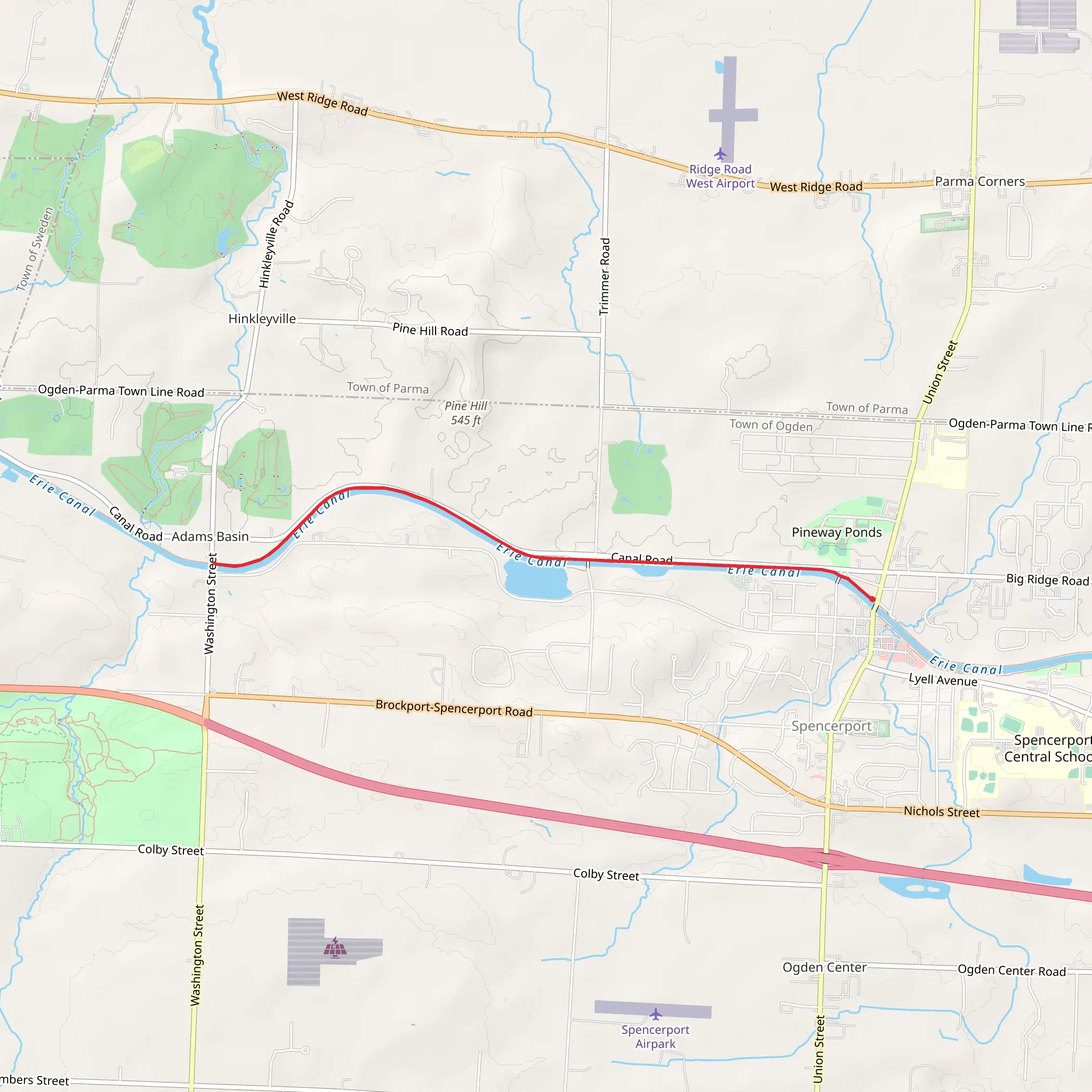 Erie Canal from North Union Street mobile static map