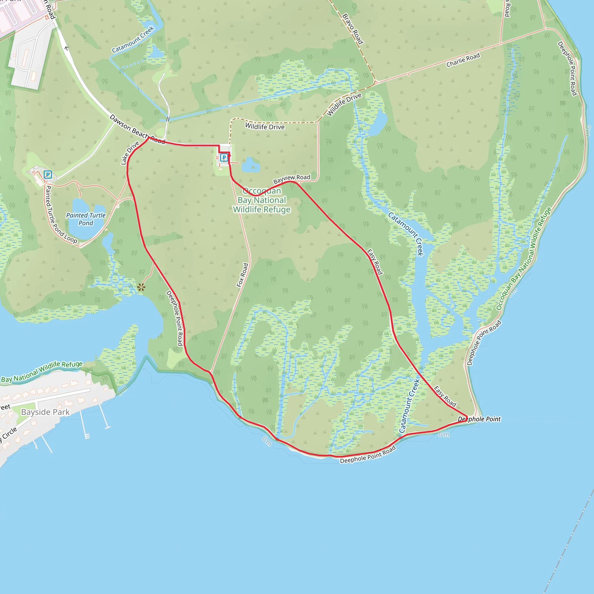 Deephole Point Road and Easy Road Loop mobile static map