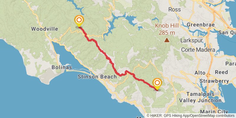 American Discovery Trail North Route stage 389 Map