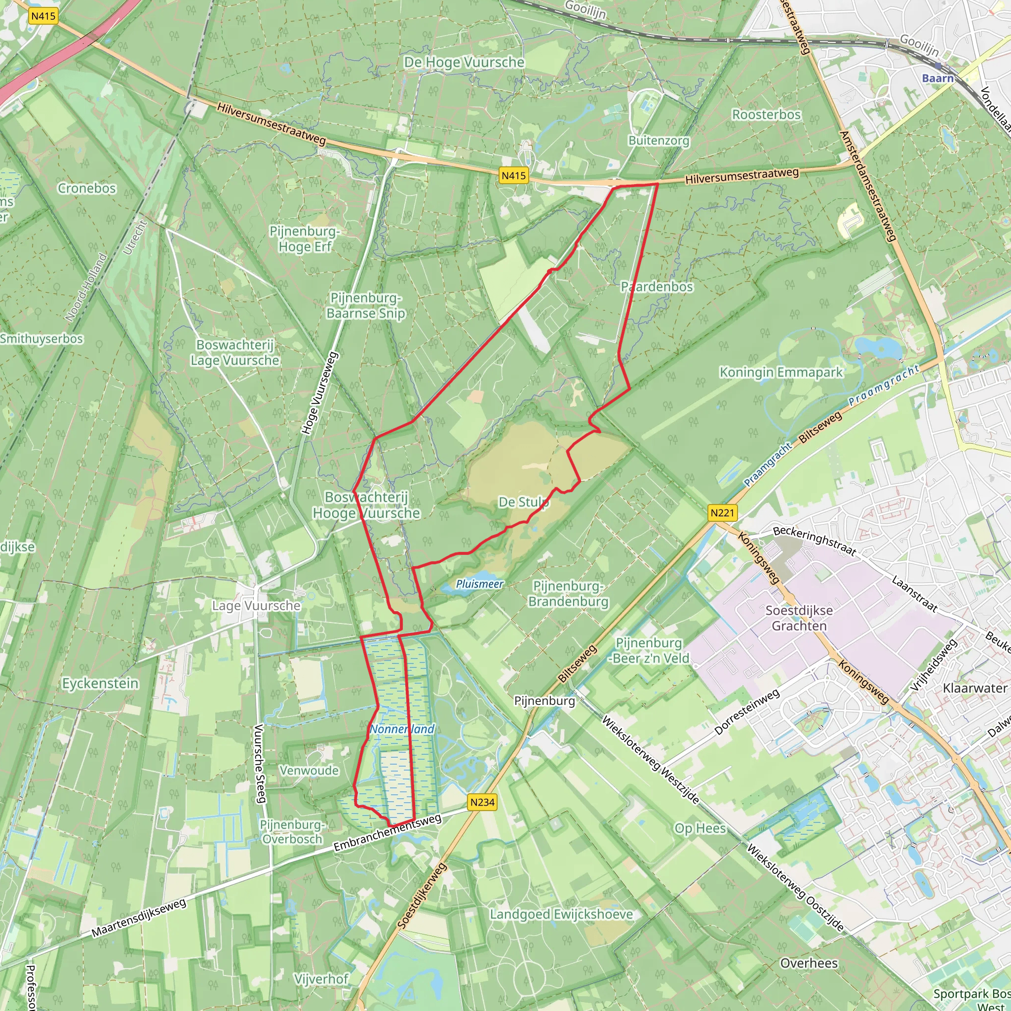 Zevenlinden Weg and Nonnenland Loop mobile static map