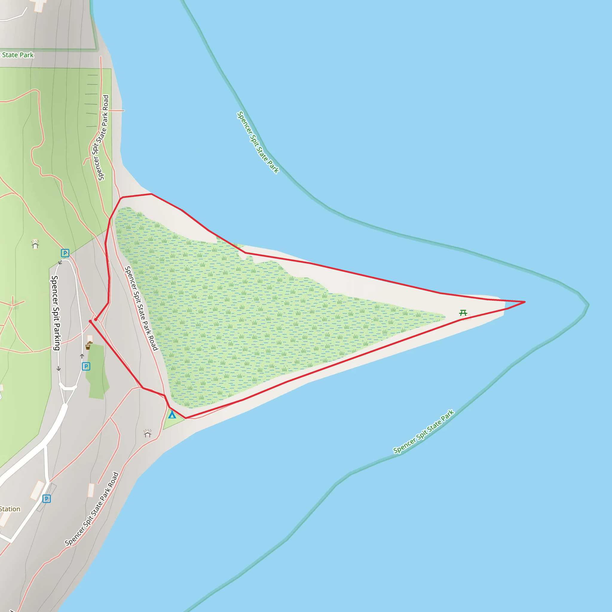 Spencer Spit Loop mobile static map