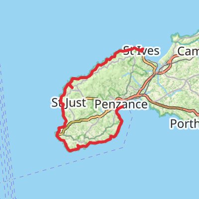 South West Coast Path 5-Day Challenging Tour (Hillwalk Tours) mobile static map