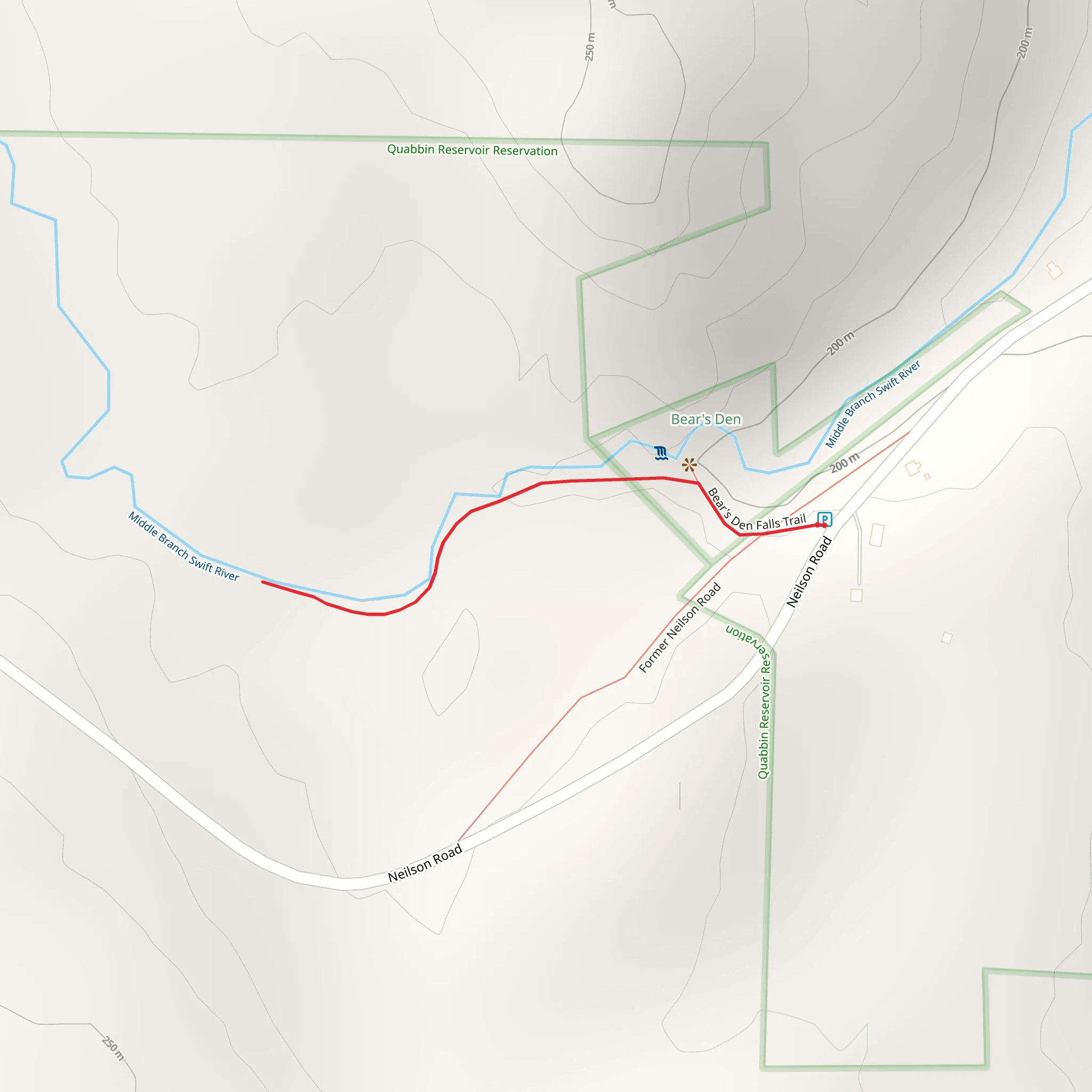 Bear's Den Falls Trail mobile static map