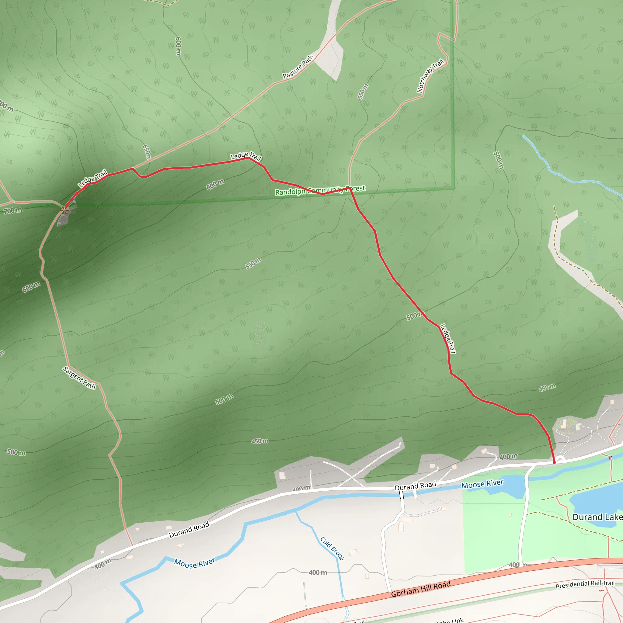 Ledge Trail mobile static map