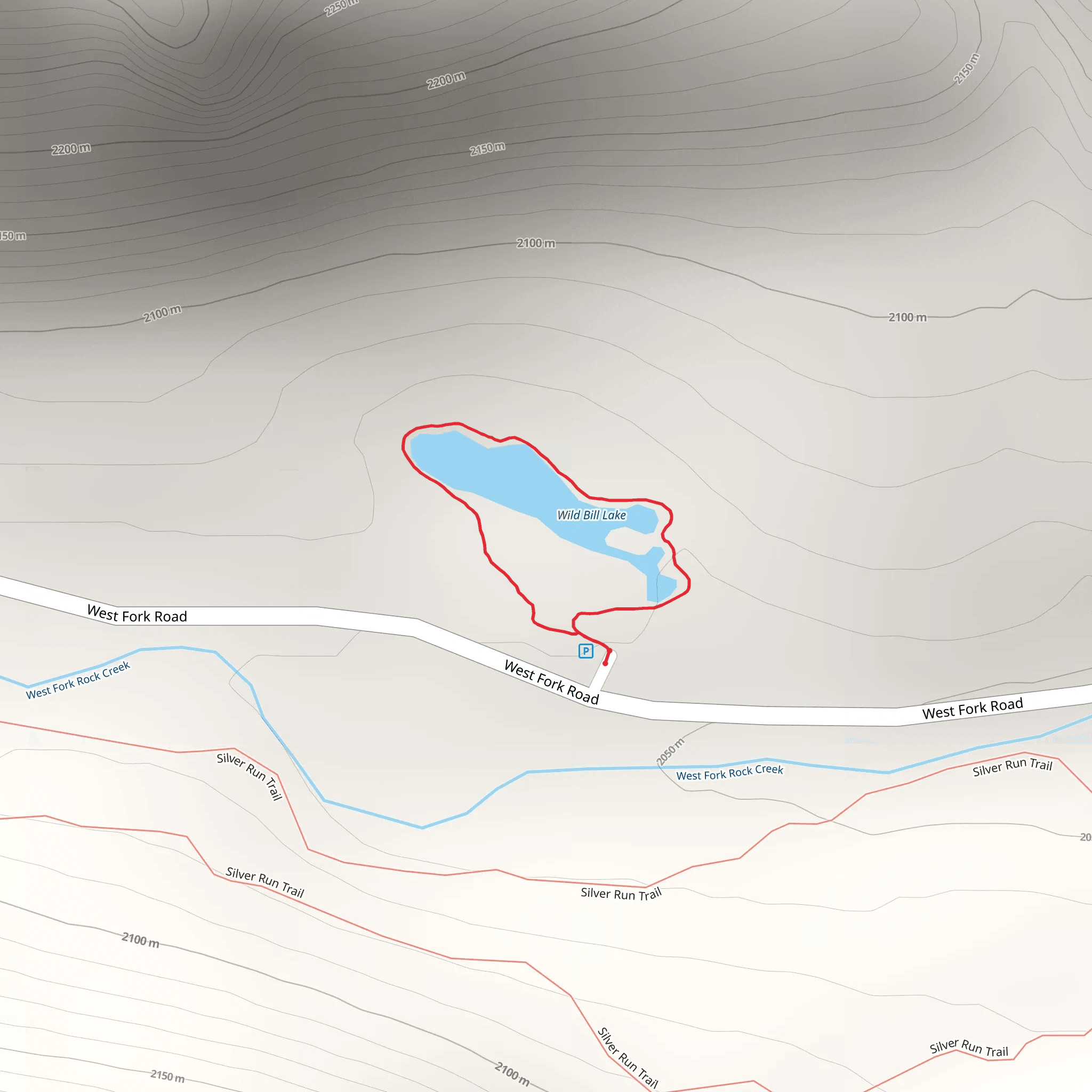 Wild Bill Lake Loop Trail mobile static map