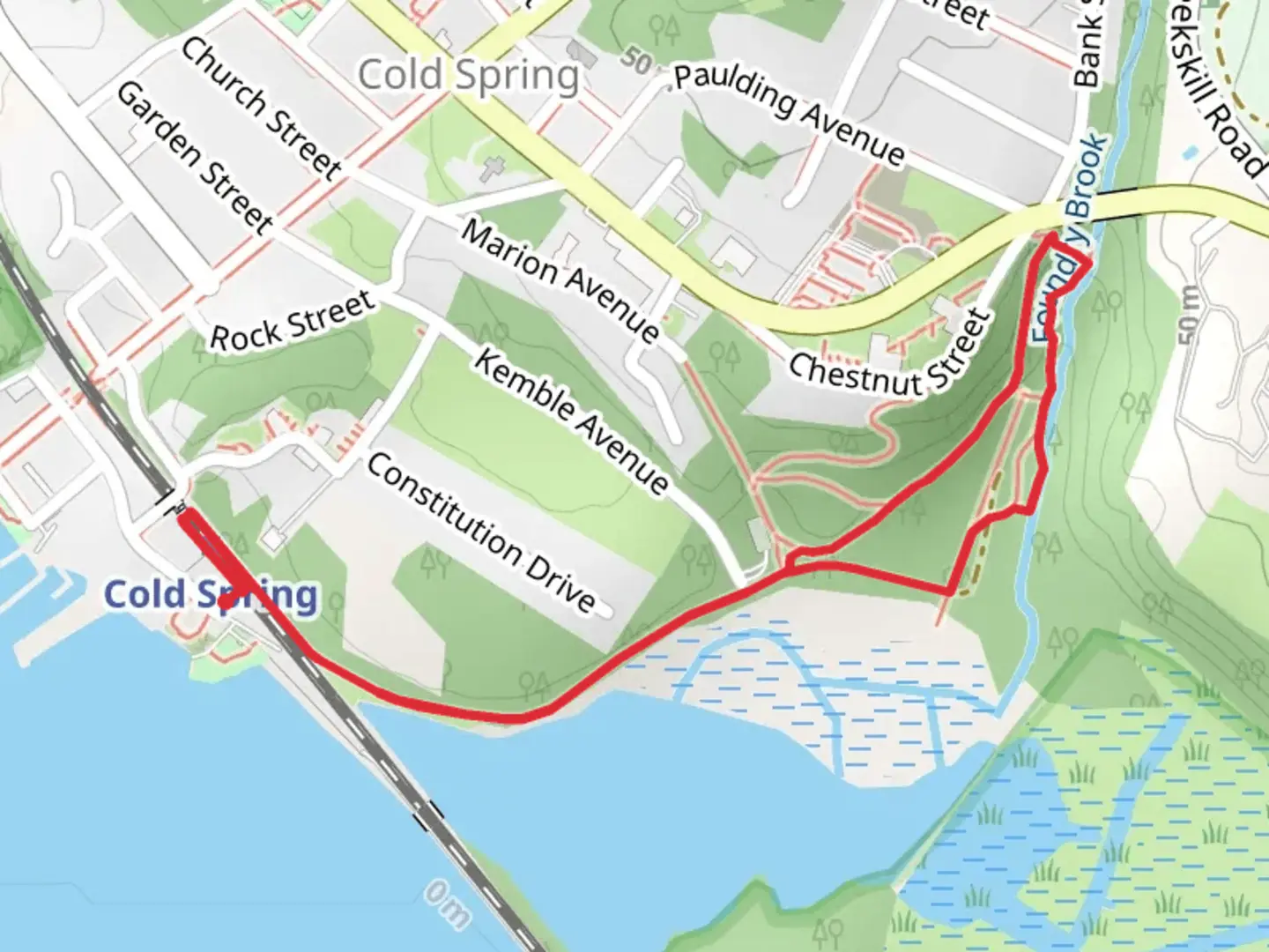 An image depicting the trail Foundry Brook via Old Forge Trail and its surrounding area.