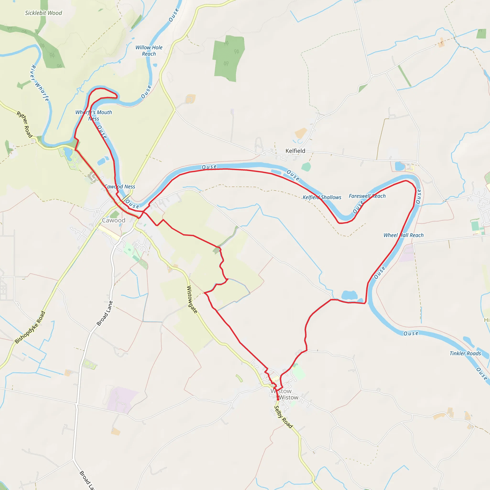 River Ouse and Wolsey Walk mobile static map