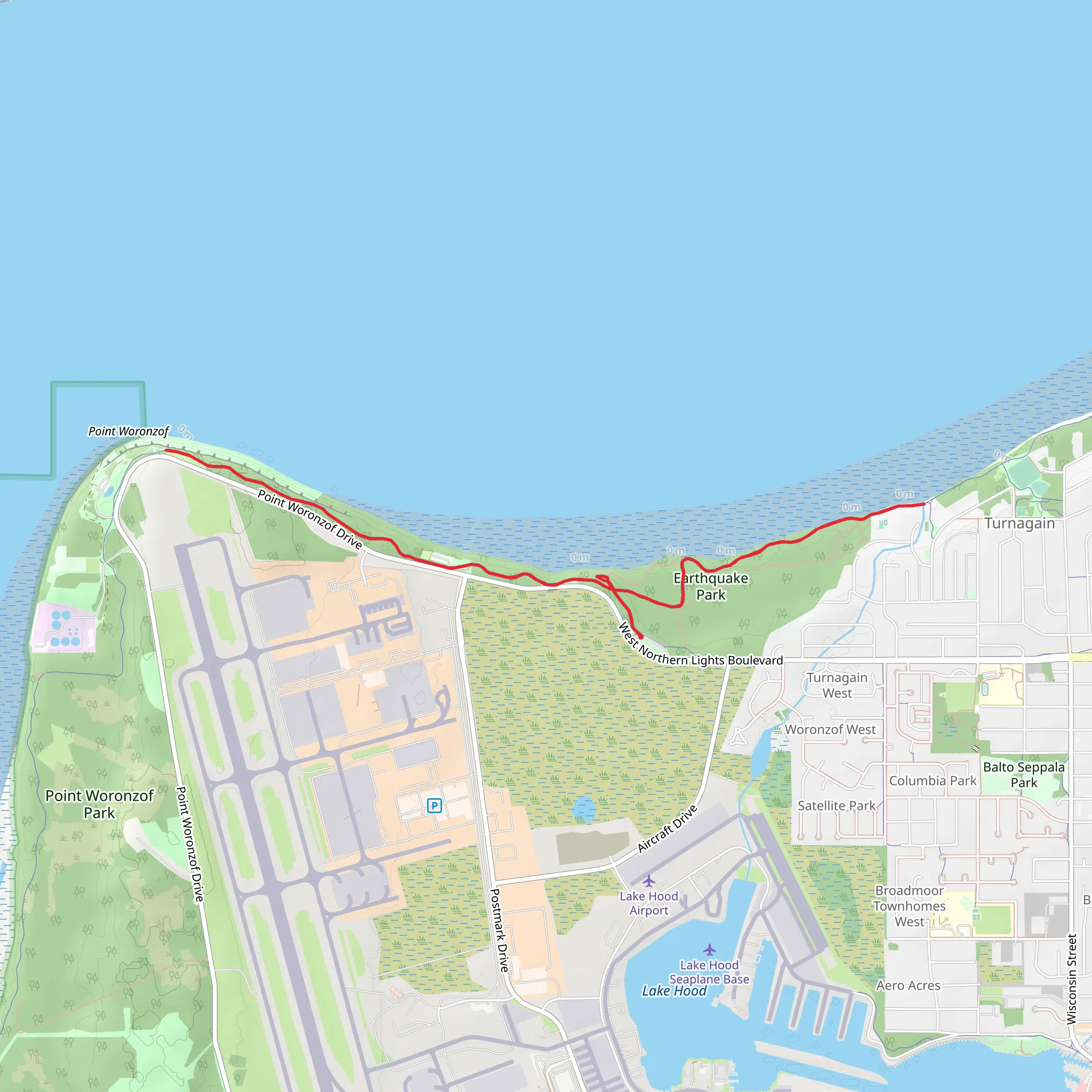 Earthquake Park - Tony Knowles Coastal Trail mobile static map