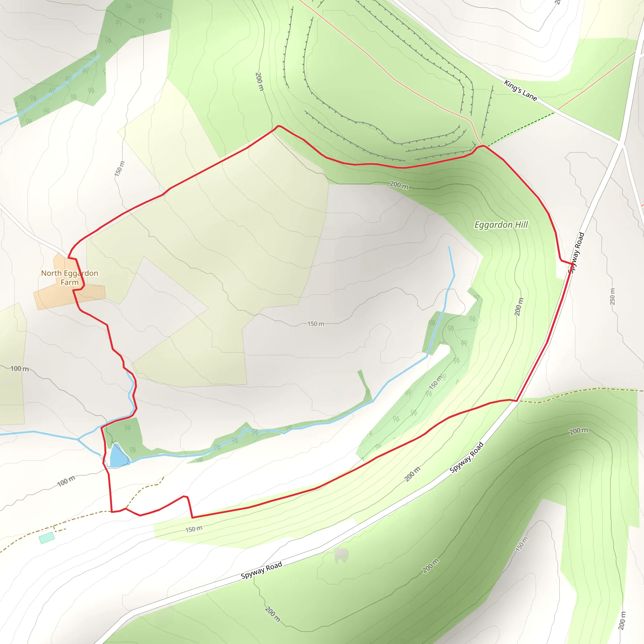 Walk around Eggardon Hill Fort mobile static map