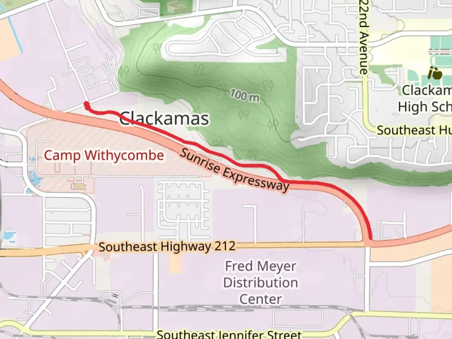 An image depicting the trail Sunrise Shared Use Path and its surrounding area.