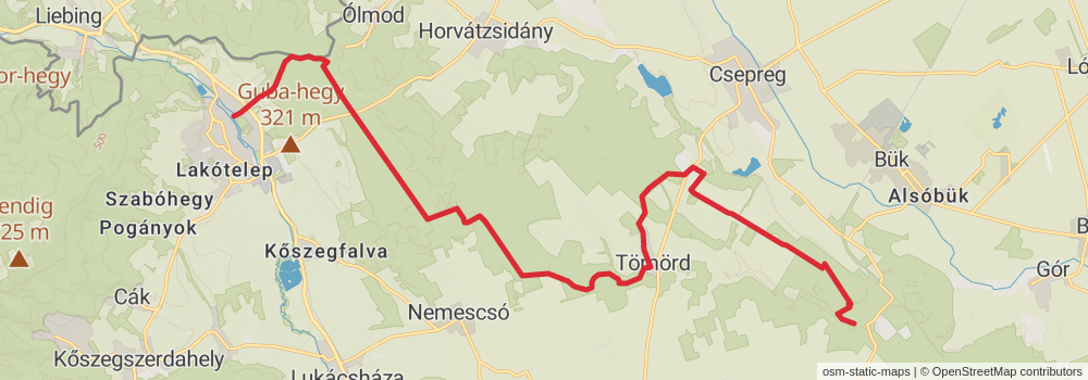 National Blue Trail - OKT stage 2 Map