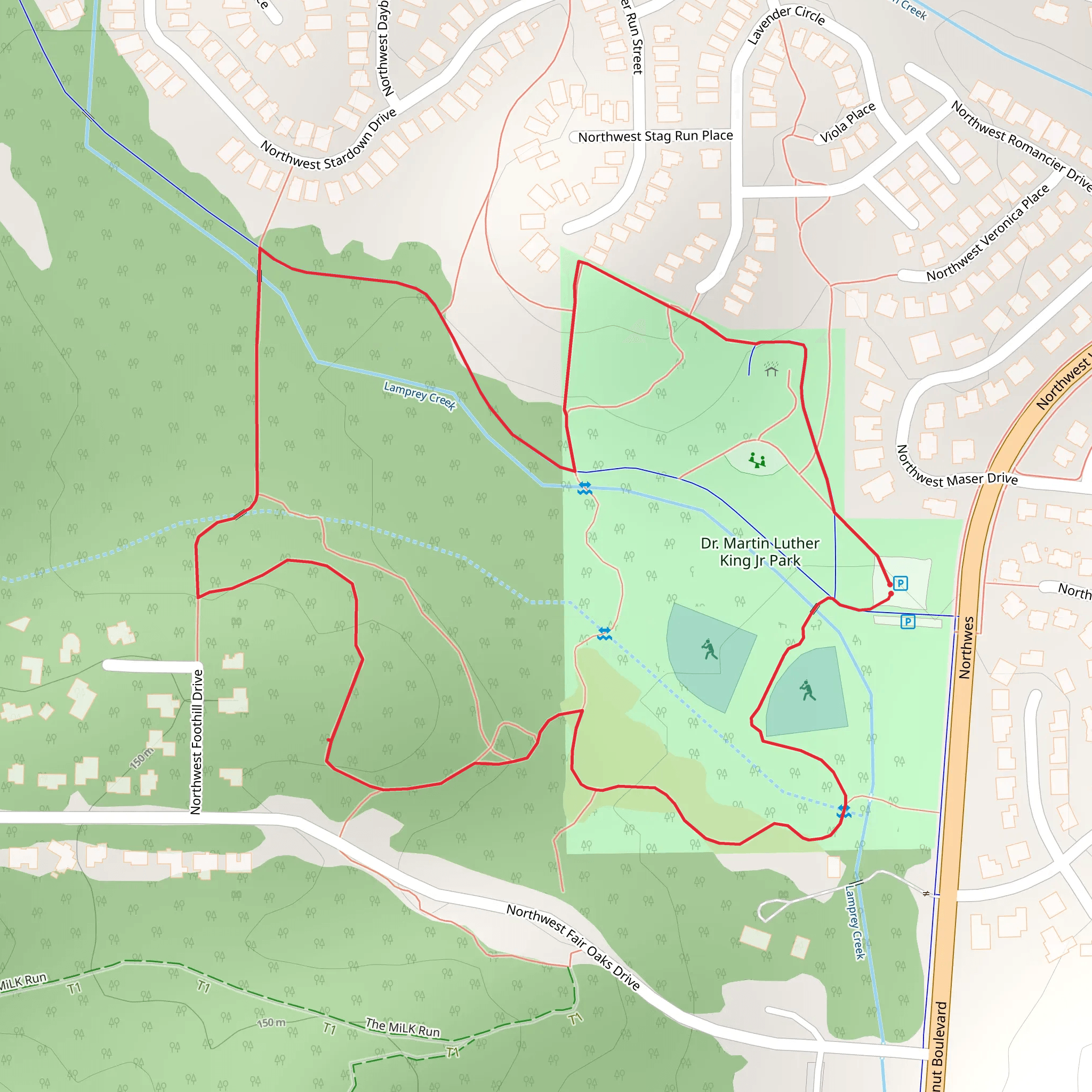 Dr Martin Luther King Jr Park Loop mobile static map