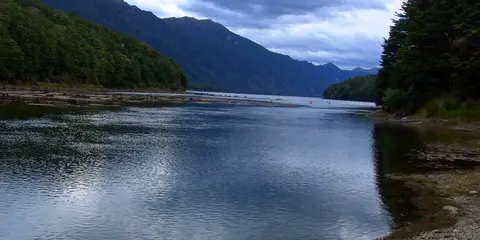 An image depicting the trail Rodger Inlet Track and its surrounding area.