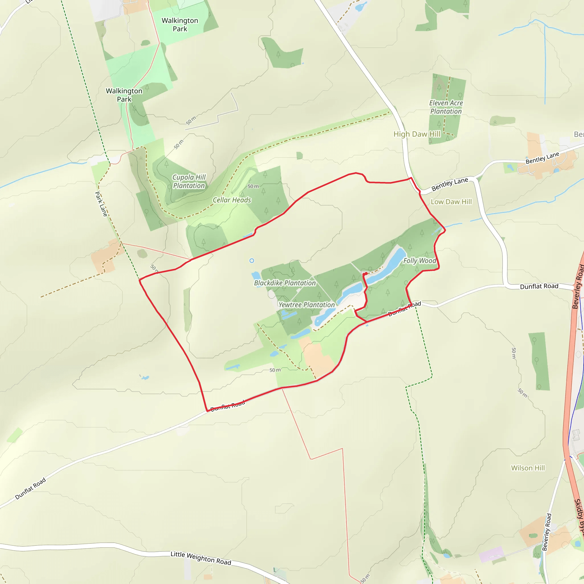 Risby Park Fishing Ponds Loop mobile static map