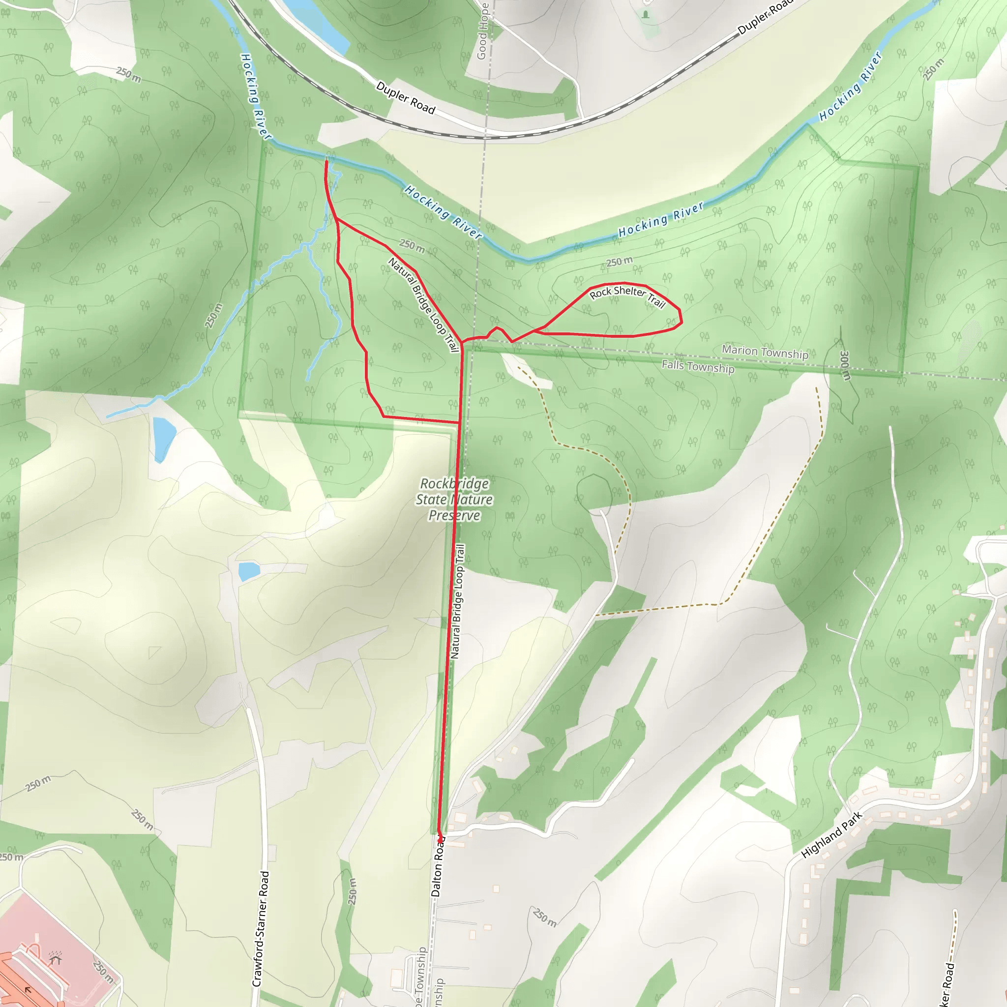 Natural Bridge Loop Trail mobile static map