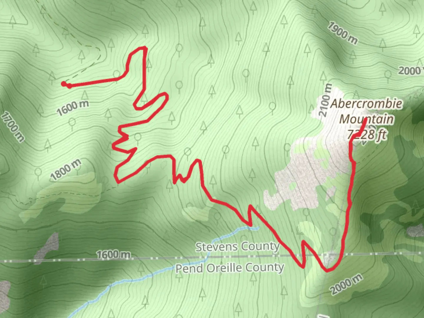 An image depicting the trail Abercrombie Mountain Trail and its surrounding area.
