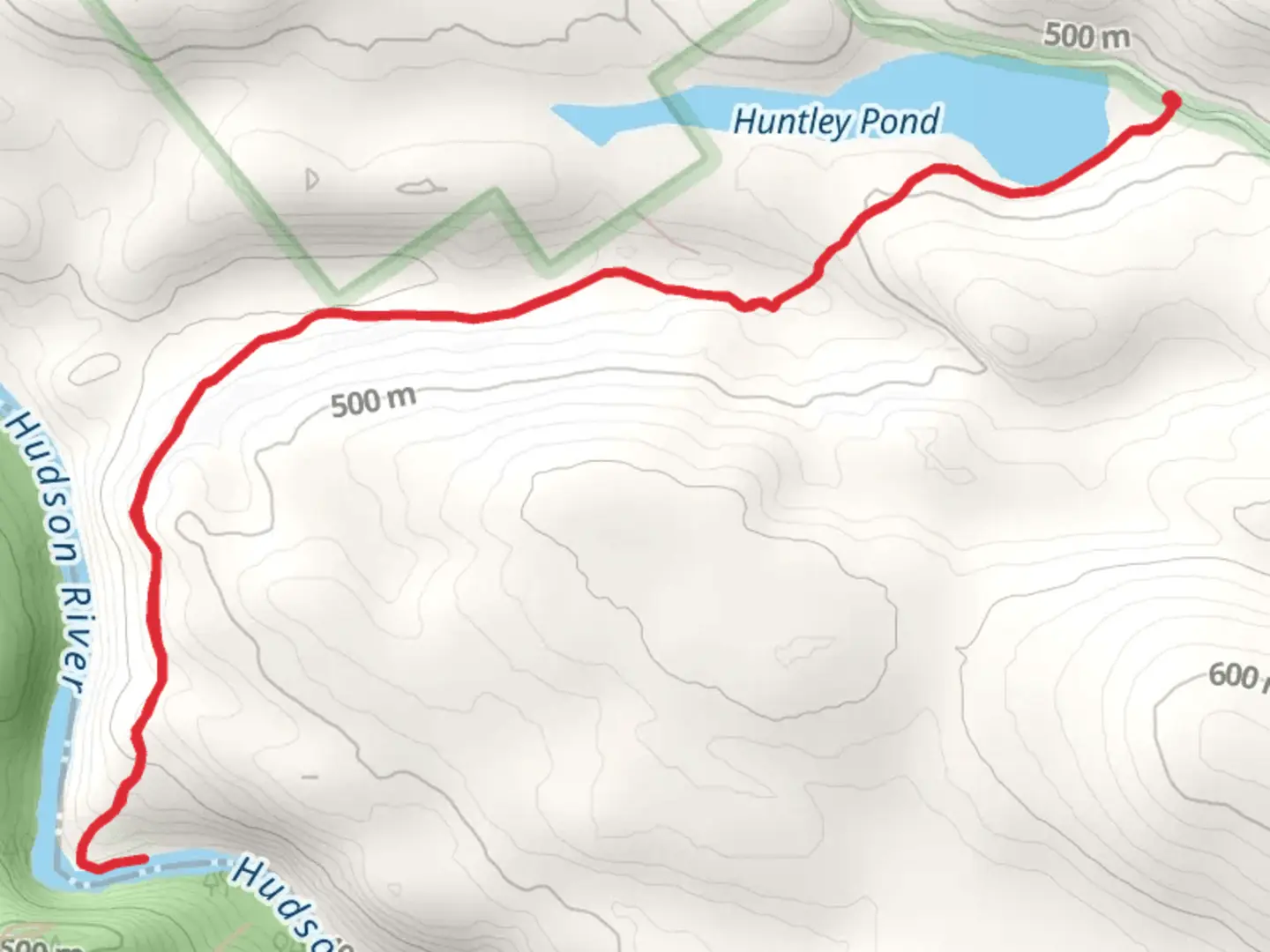 An image depicting the trail Hudson River via Blue Ledges Trail and its surrounding area.
