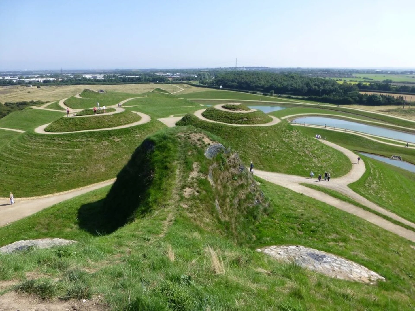 An image depicting the trail Northumberlandia and its surrounding area.