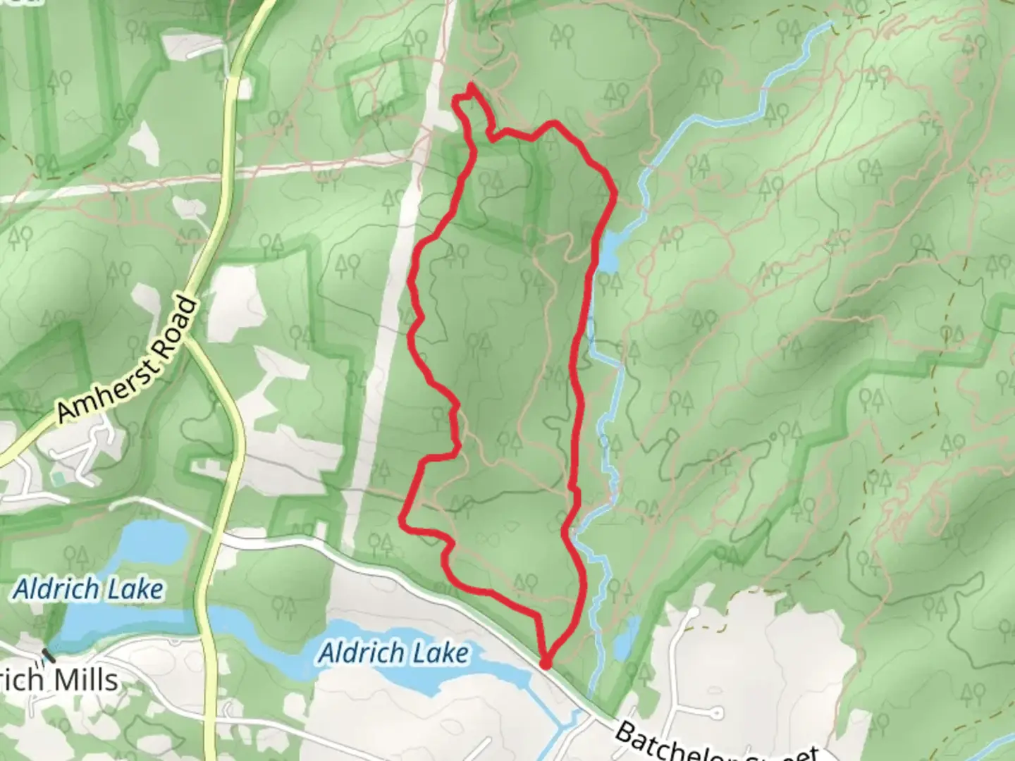 An image depicting the trail Roller Coaster Loop Trail and its surrounding area.