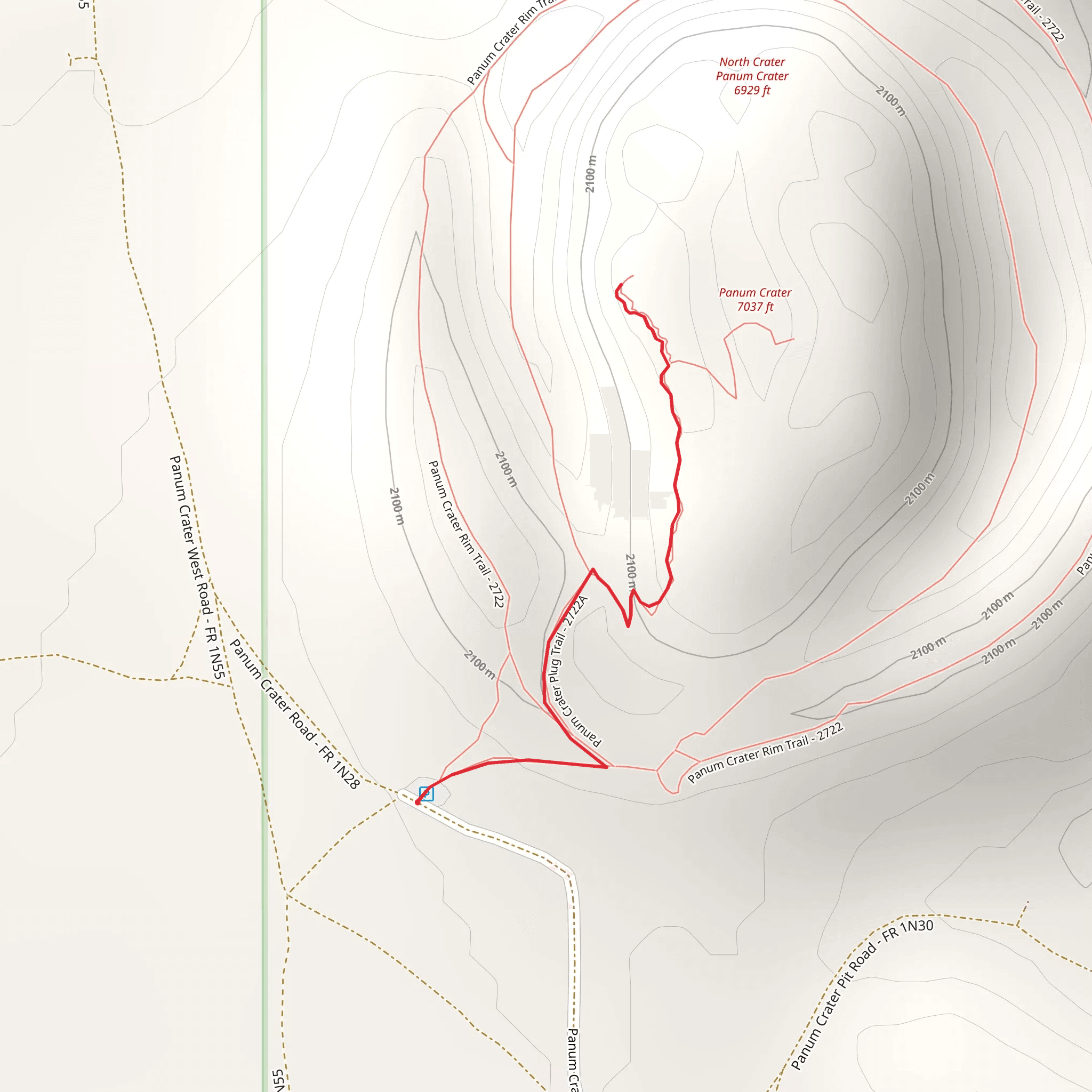 Panum Crater mobile static map