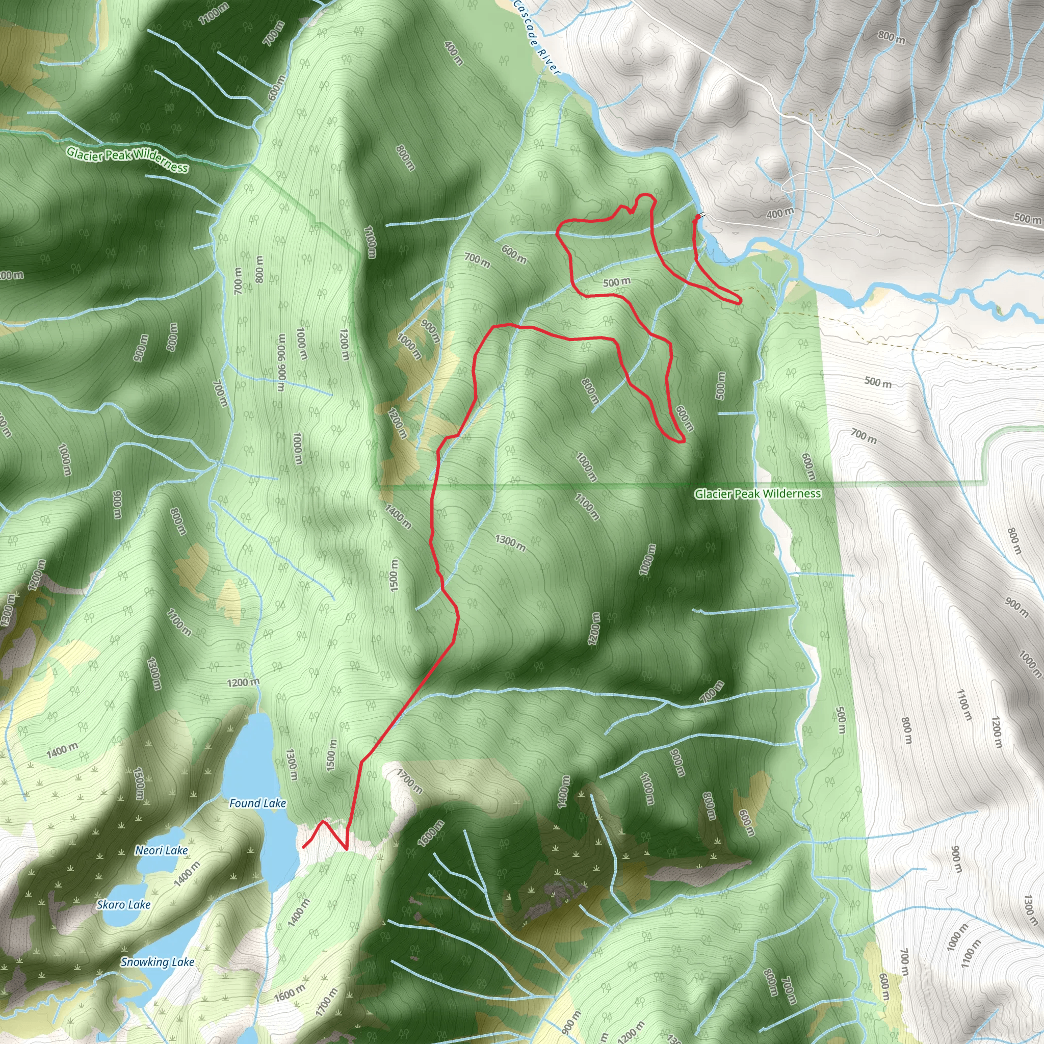 Found Lake Trail - South Side Cascade Road mobile static map