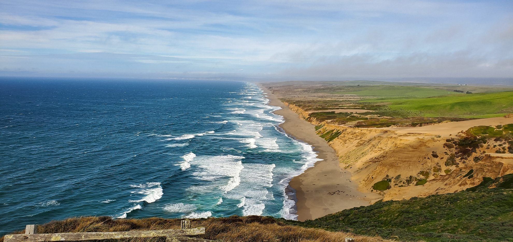 An image depicting the trail Muddy Hollow Trail and Limantour Spit Walk and its surrounding area.