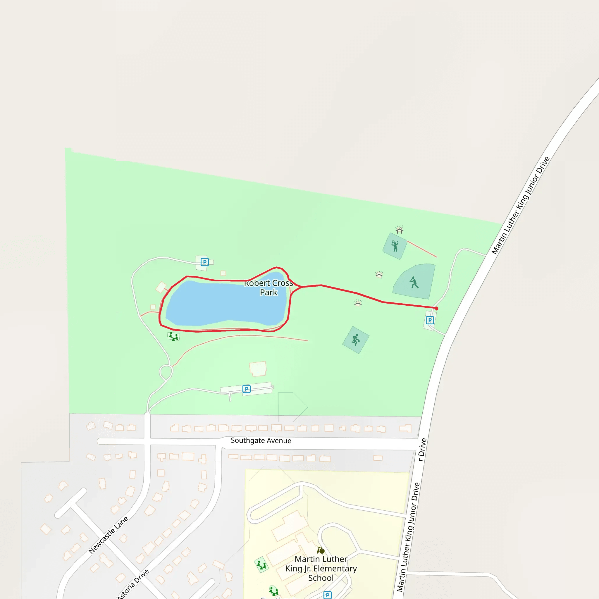 Robert Cross Park Loop mobile static map