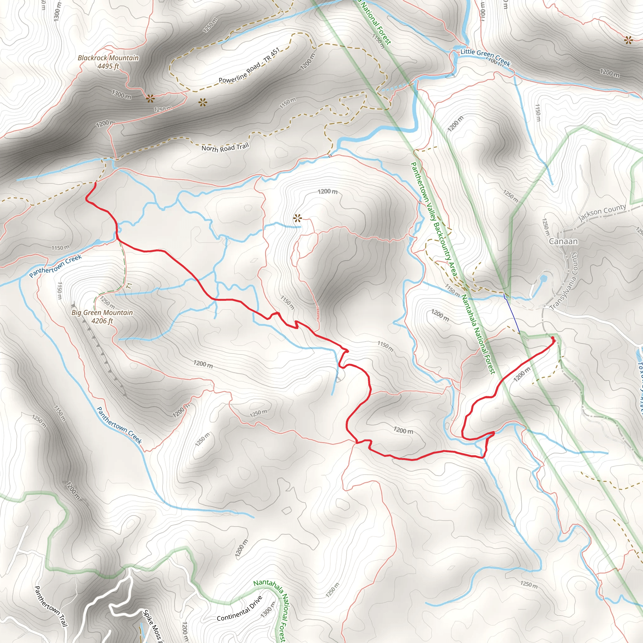 Mac’s Gap Trail mobile static map