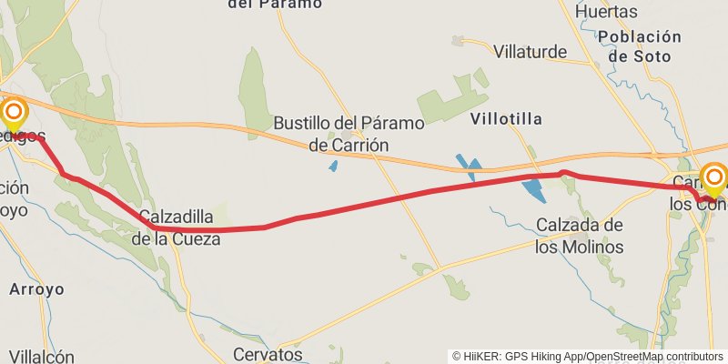 Camino de Santiago Francés stage 20 Map