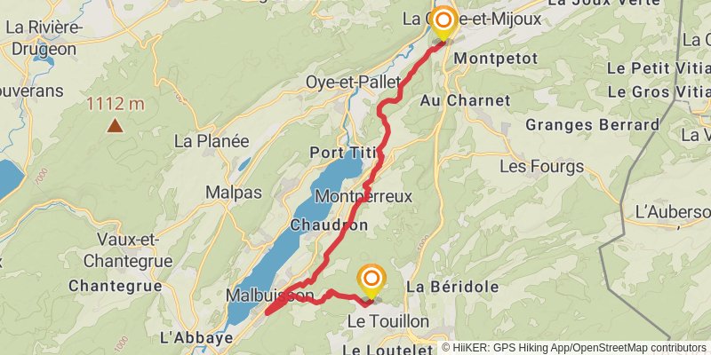 GR 509 - GTJ la Grande Traversée du Jura stage 10 Map