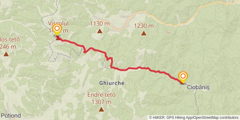 Trans Carpathian Hike stage 80 Map