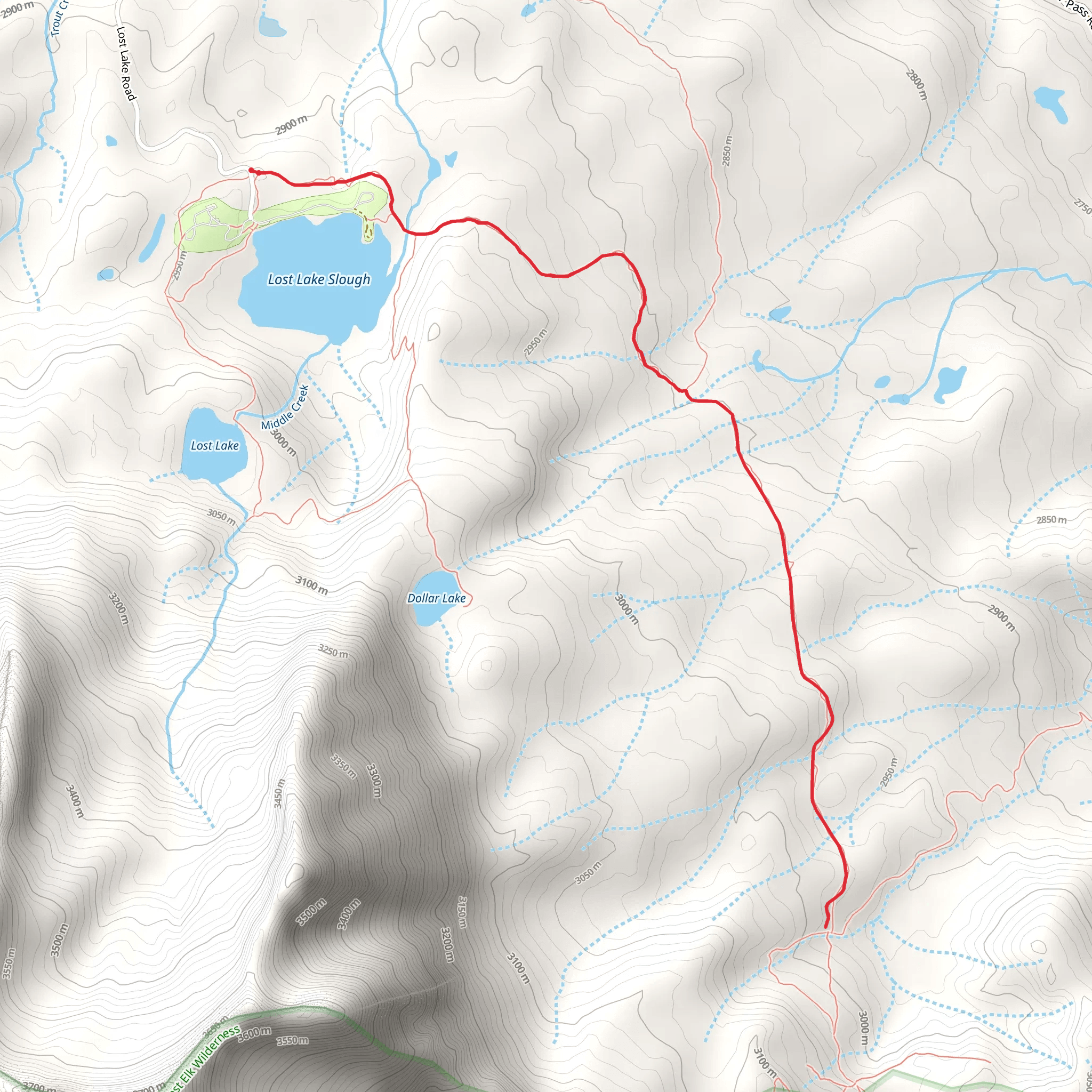 Beckwith Pass Trail mobile static map