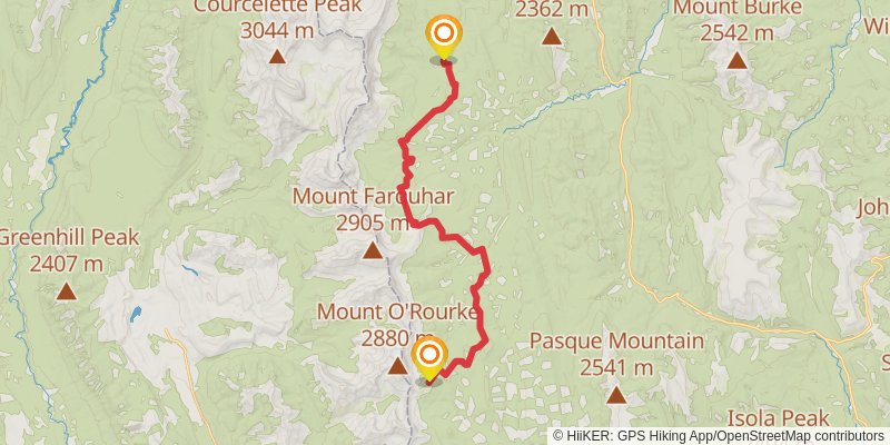 Great Divide Trail stage 17 Map