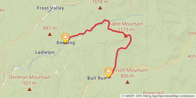 Finger Lakes Trail stage 53 Map