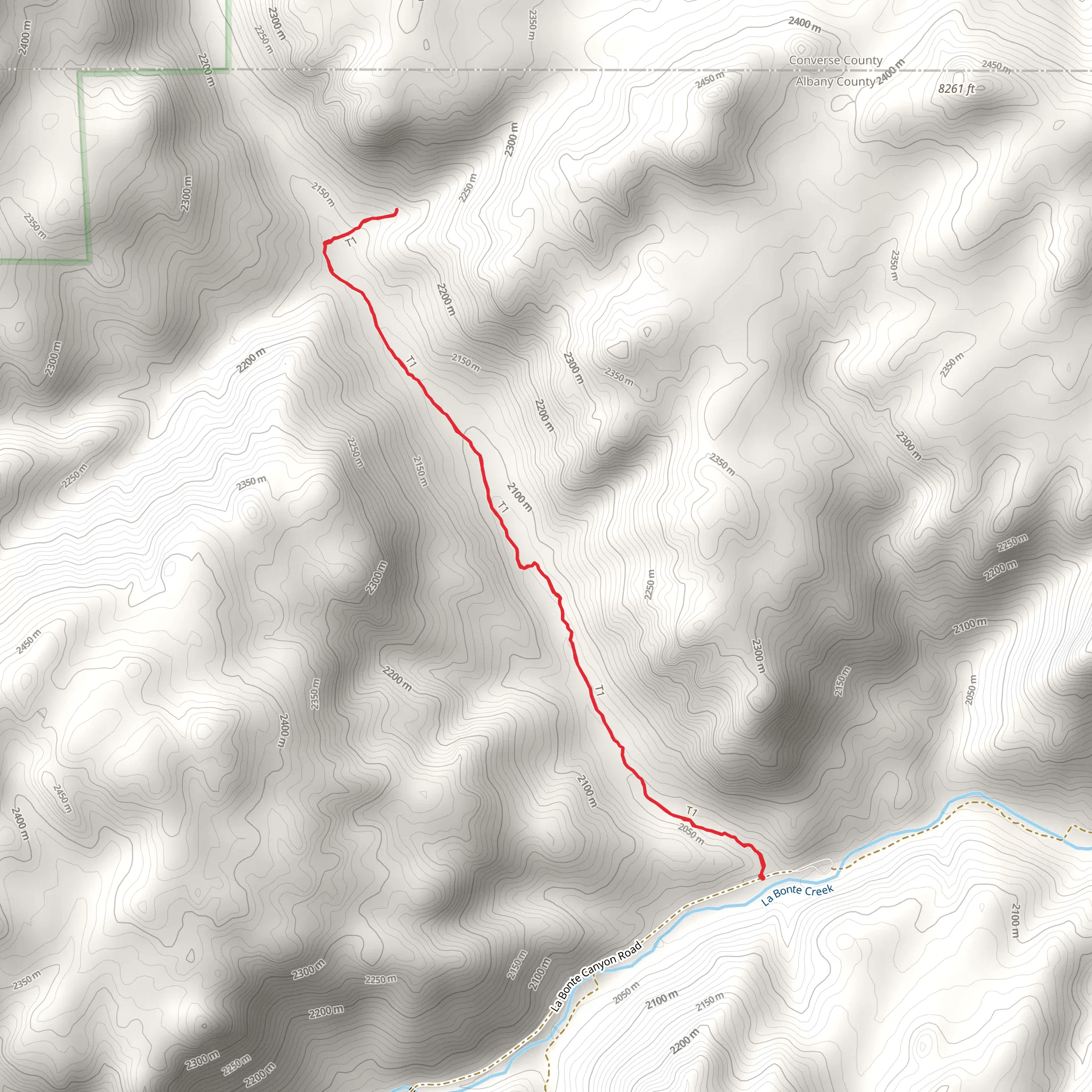 Curtis Gulch Trail mobile static map