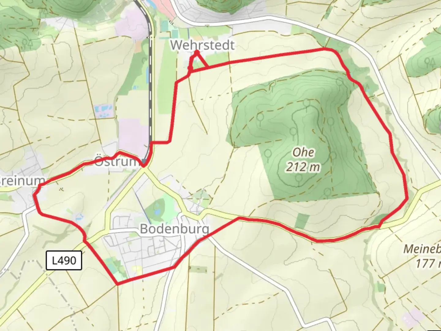 An image depicting the trail Sandbrink Loop and its surrounding area.