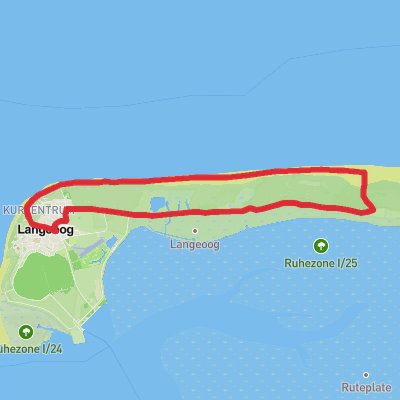 Langeoog Circular Walk mobile static map
